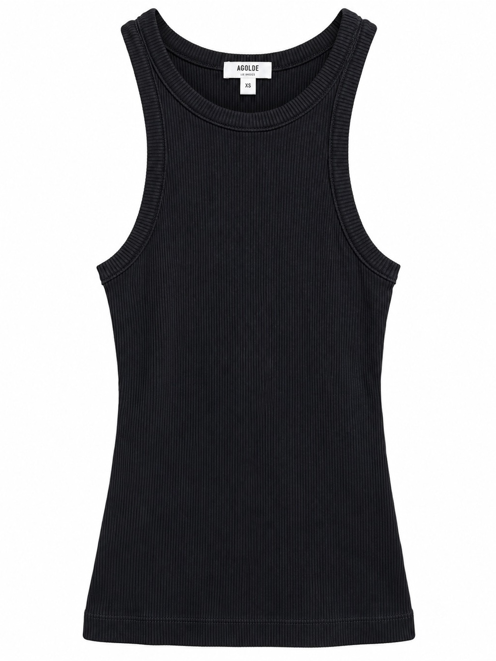 AGOLDE Bailey Tank Black Ribbed Racerback Tank Top